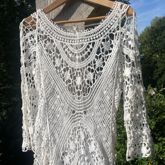 Open Back Crochet Cover Up - Picture 3 of 10